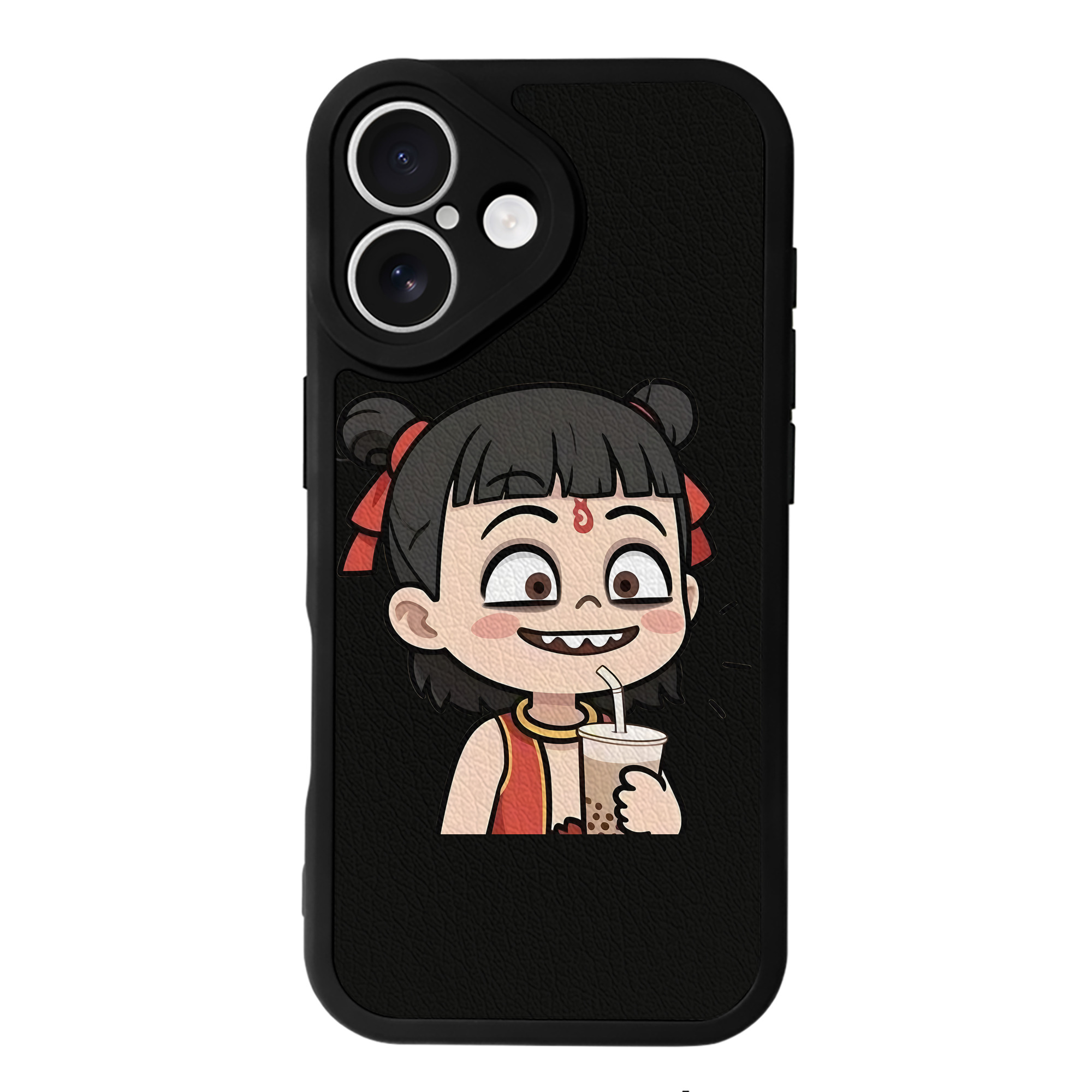 （画像用） Ne Zha 2 ナタ 魔童の大暴れ 【iPhone 16シリーズ対応】シリコンスマホケース（レザー調） 材質：シリコン